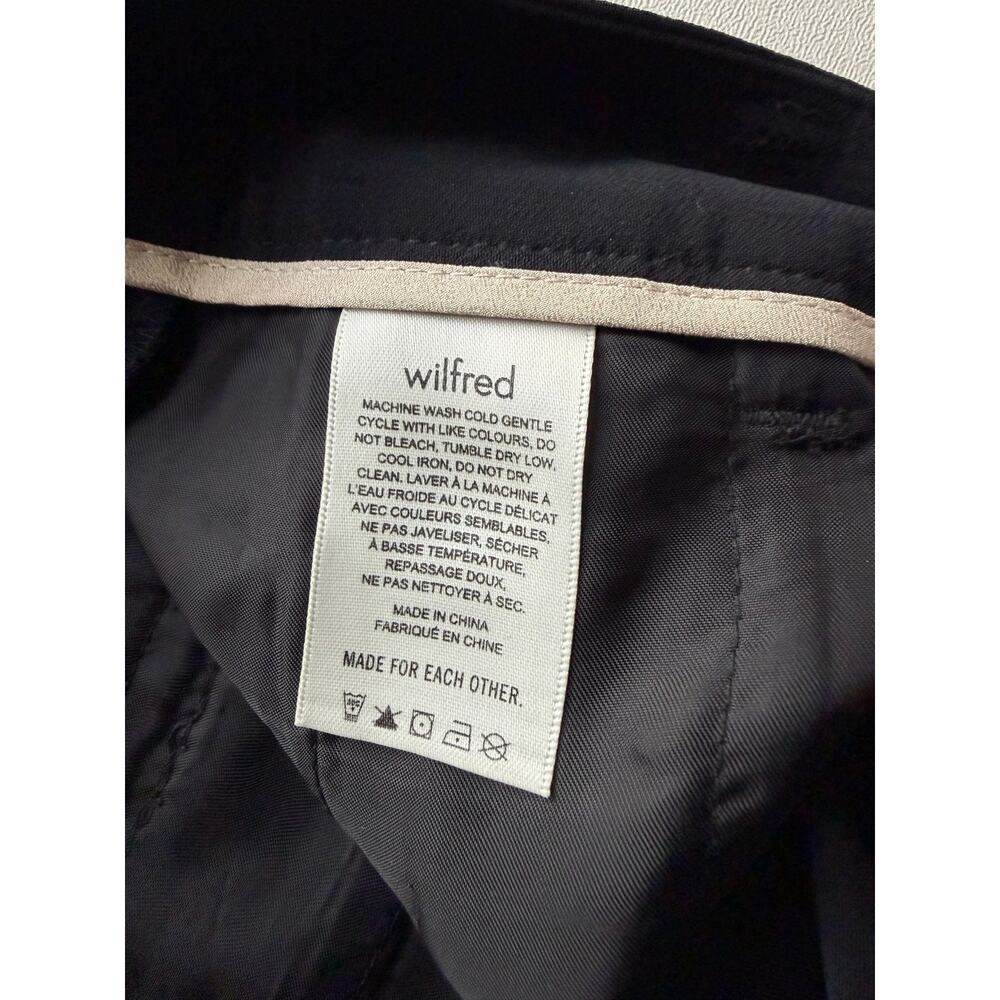 Wilfred by Aritzia Tie-Front Pant Women's Black High Rise Straight Leg Size 6 - Picture 13 of 14
